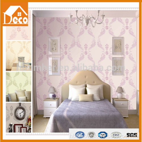 Decorative home wallpaper price for kitchen door and bedroom wall from China factory